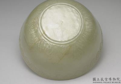 图片[3]-Jade round bowl with leaf pattern, Mughal Empire-China Archive